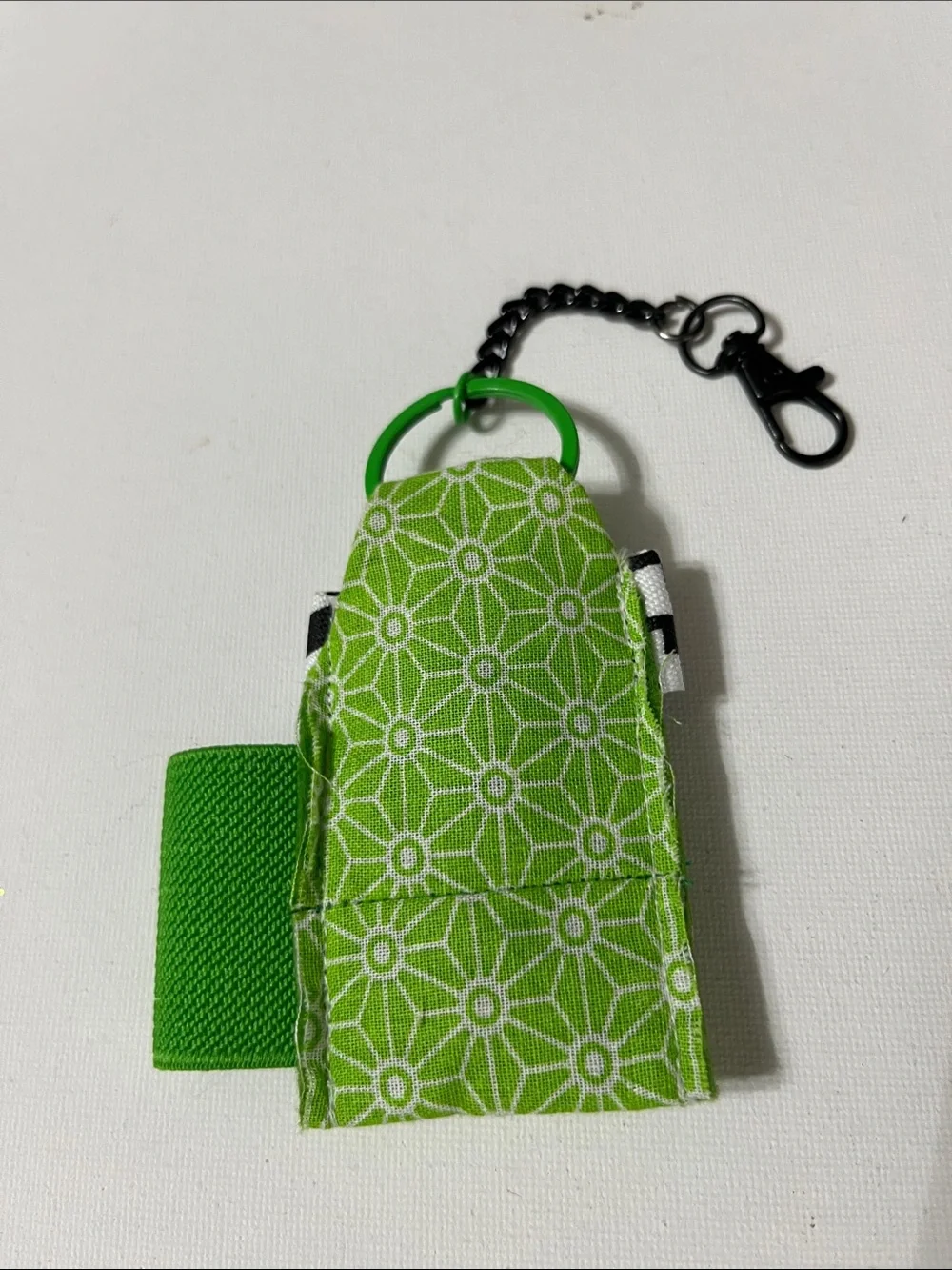 Gift Set Green Double Lip Balm Lipstick Holder Keychain 2 pr Earrings